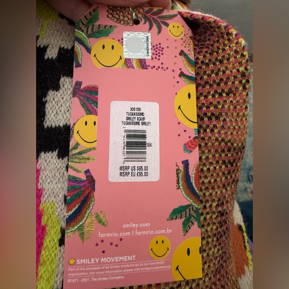 FARM Rio Multicolor Smiley Scarf - Picture 3 of 5